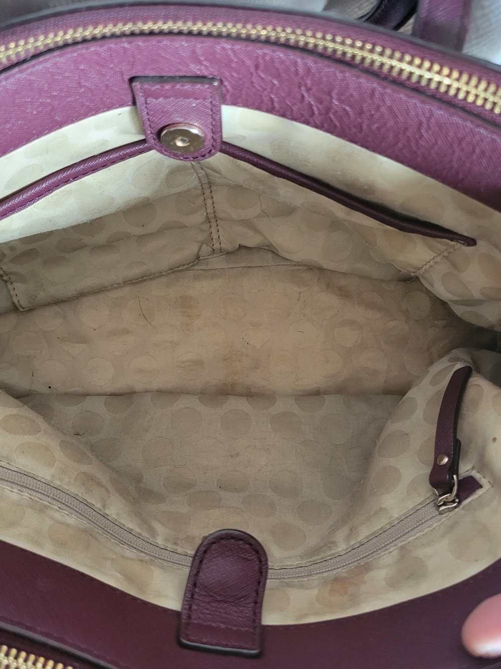 kate spade New York Plum Saffiano Leather Tote - Picture 4 of 16